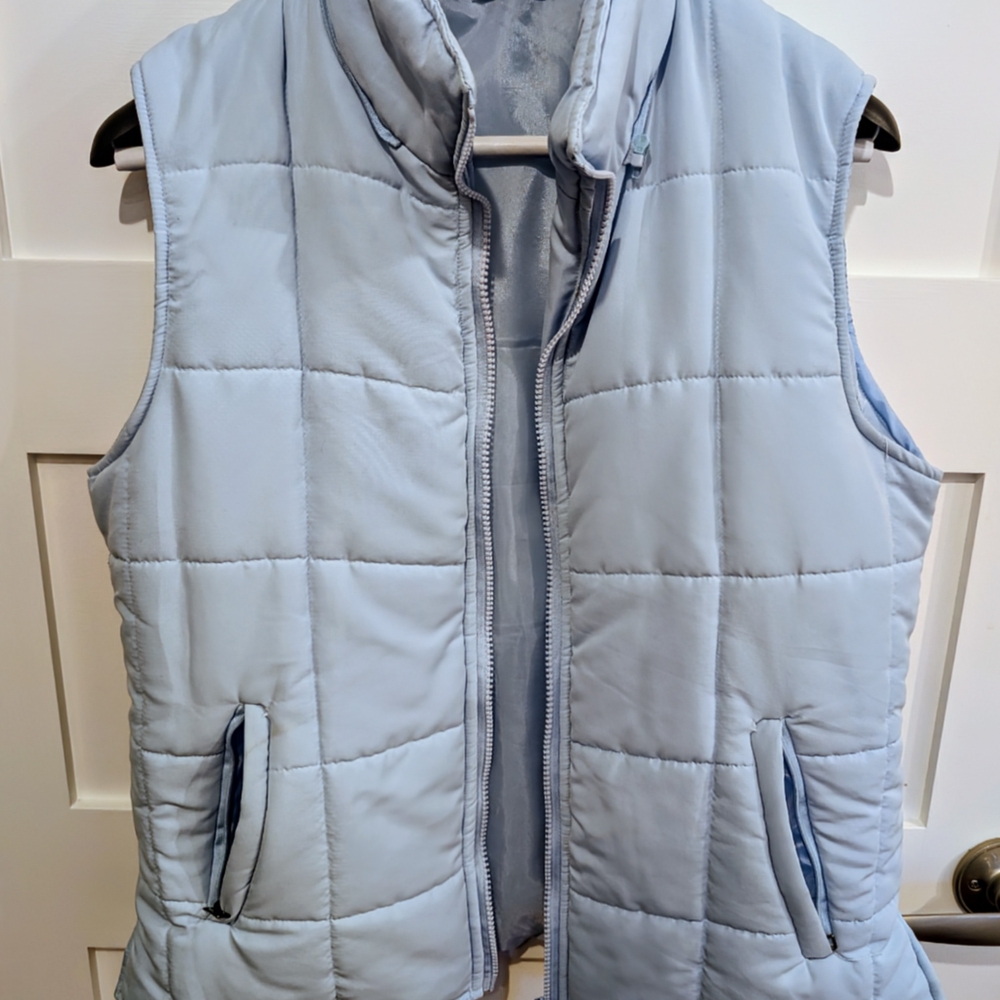 Vest Light Blue Quilted
